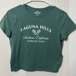 Hollister Green Graphic Baby Tee